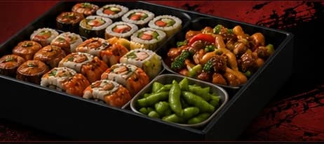 Katana Combo met sushi, wok en edamame